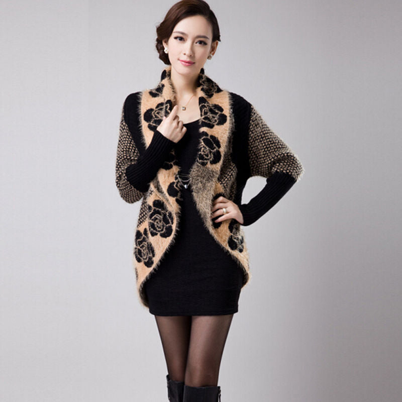 Fashion Imitation Mink Velvet Jacket Sweater Women Spring New Style