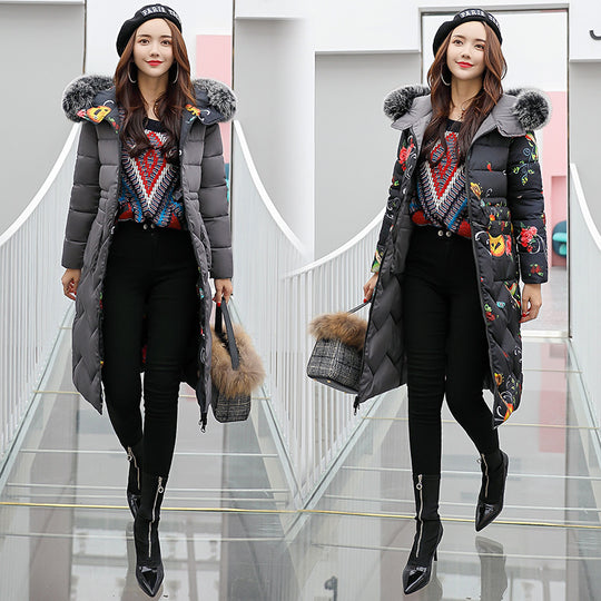 Women wear mid-length cotton jacket on both sides
