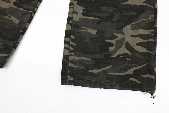 American Camouflage Workwear Straight-leg Trousers Men