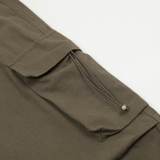 Pleated Paratrooper Tooling Straight-leg Trousers Men