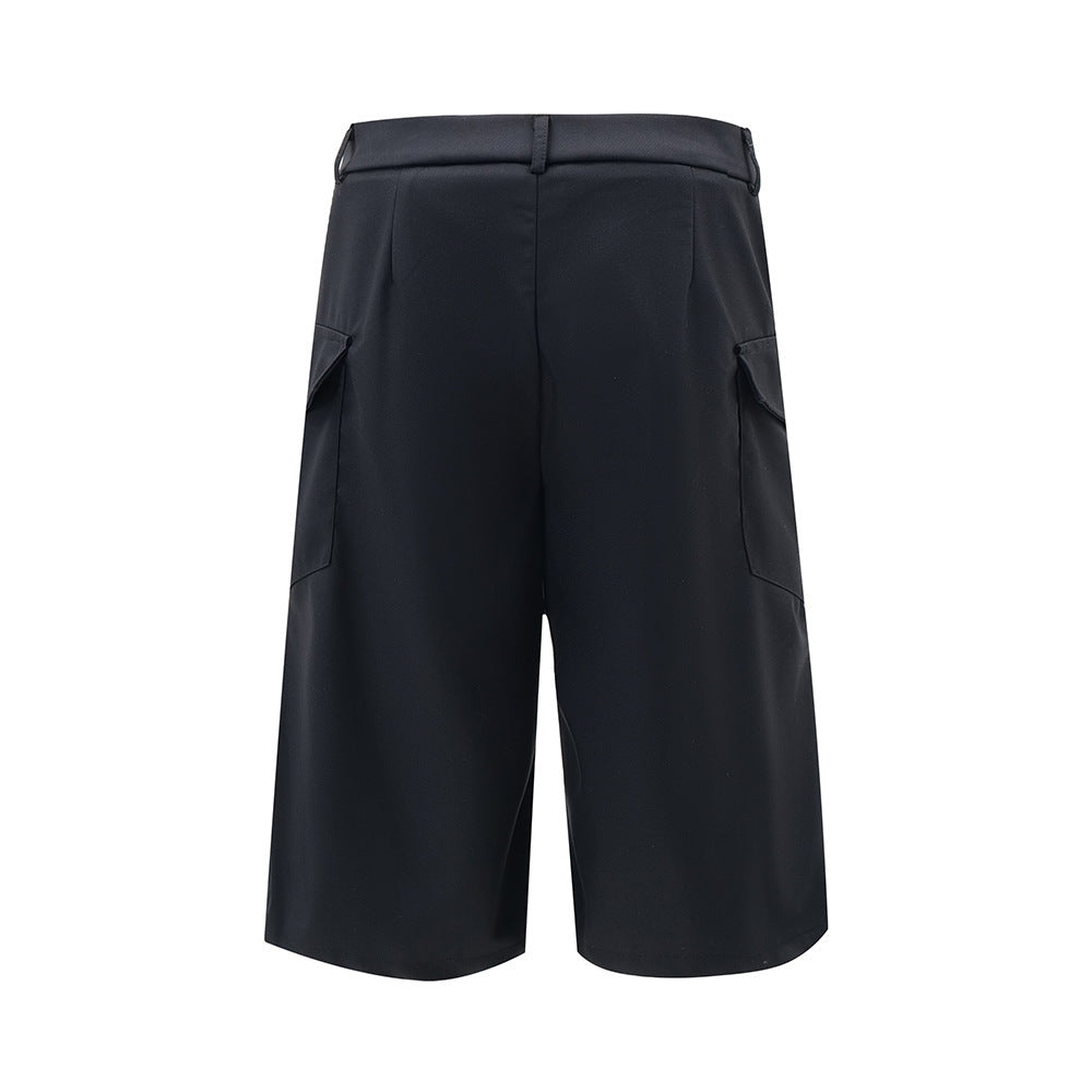 Fashion Solid Color Cargo Shorts Men