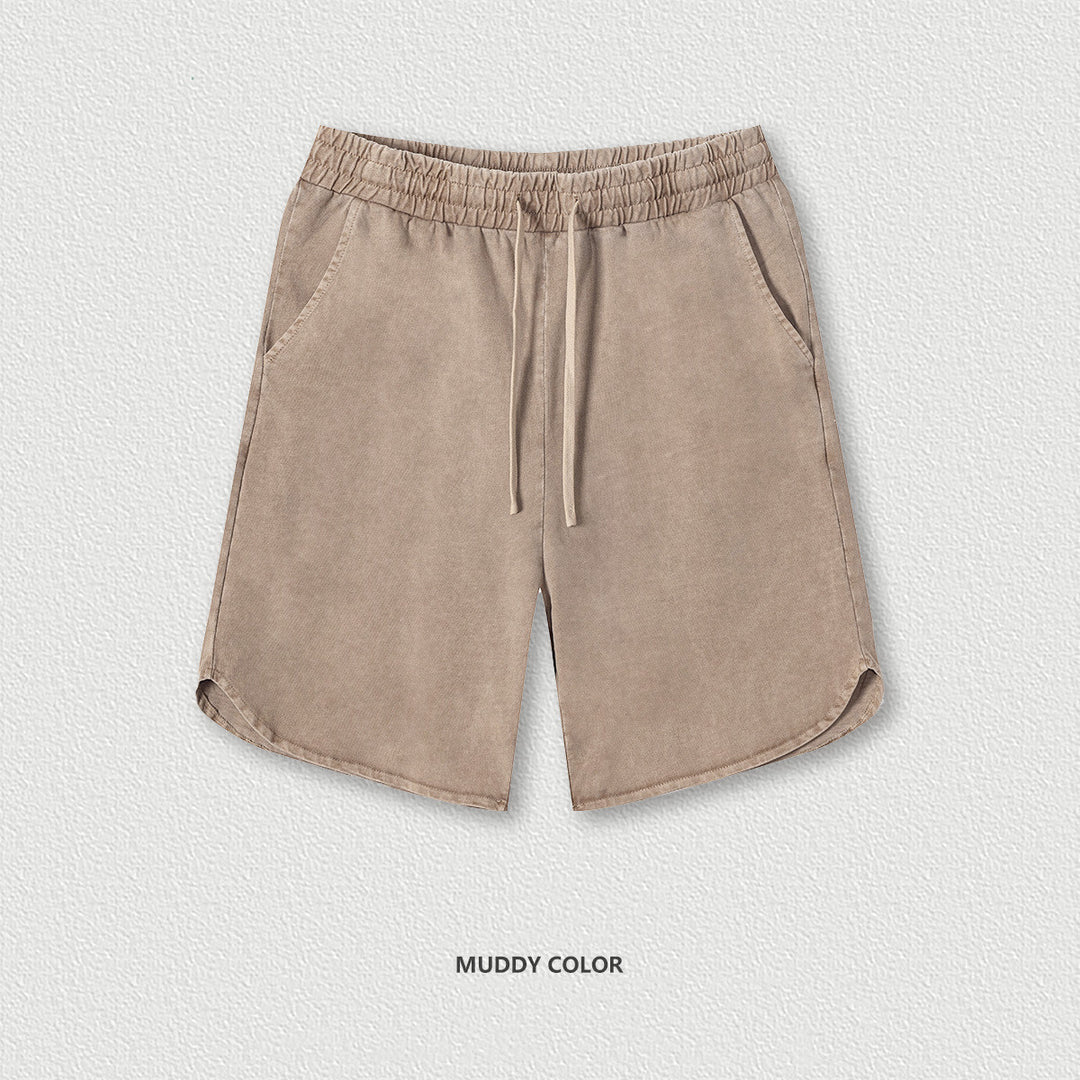 Washed Old Youth Couple Workout Sports Men Casual Shorts