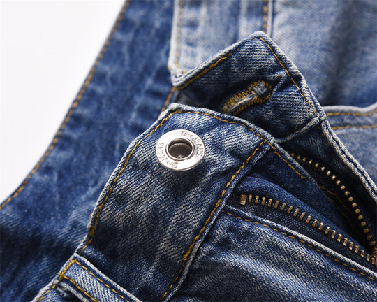 Fashion Wide-leg Denim Trousers For Men