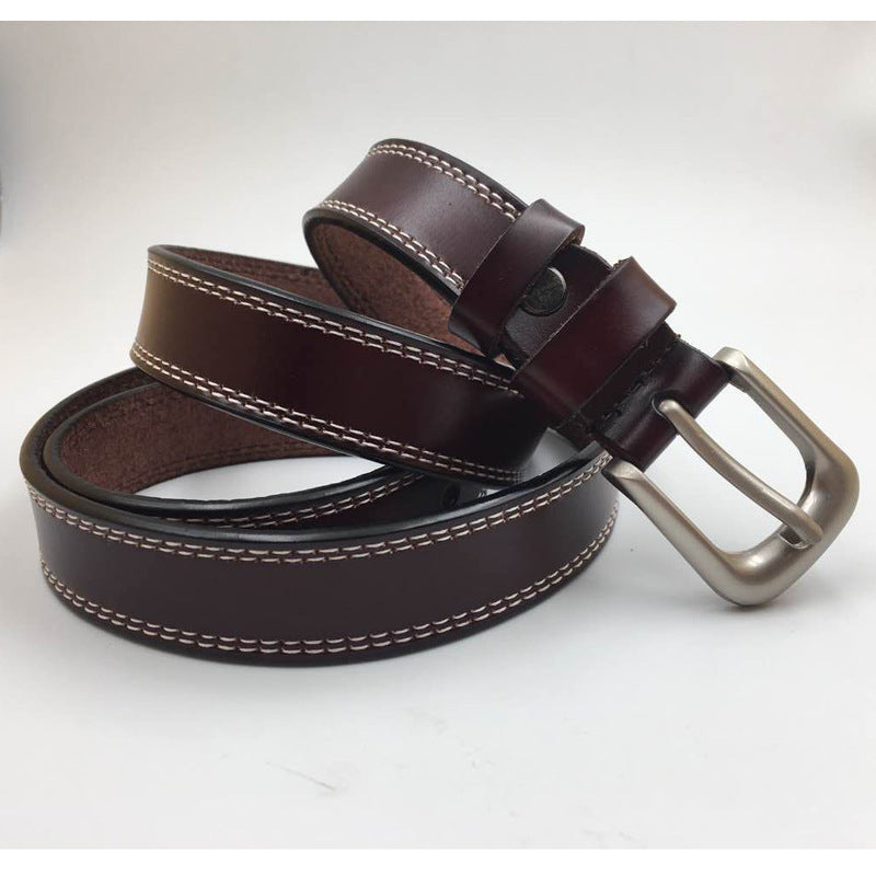 Car thread ladies belt belt cowhide needle