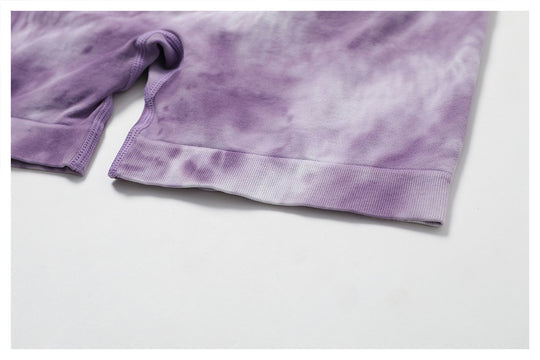 Splash Dyed Seamless Yoga Shorts For Women