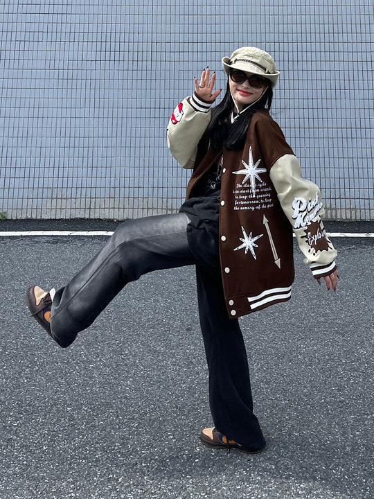 Original Retro PU Leather High Street Jacket For Men And Women