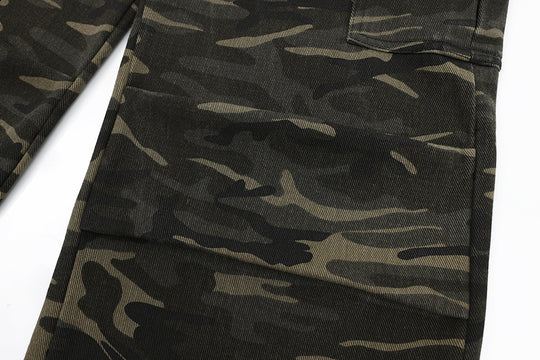 American Camouflage Workwear Straight-leg Trousers Men