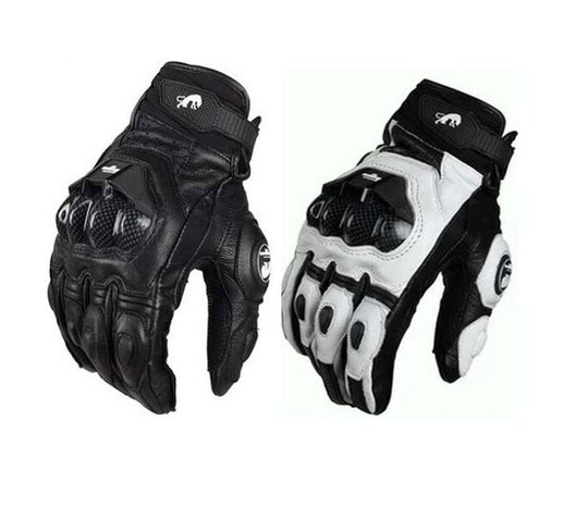 Motorcycle Locomotive Equipment Knight Carbon Fiber Leather Windproof Men and women Four Seasons Anti-fall Off-road Racing Riding Gloves