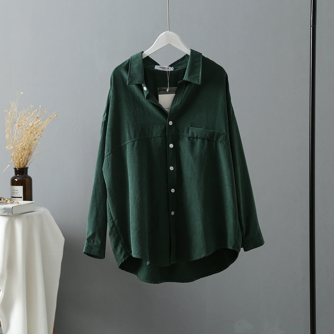 Women's shirt jacket loose Hong Kong style shirt women