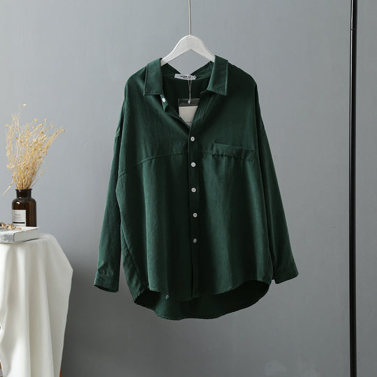 Women's shirt jacket loose Hong Kong style shirt women