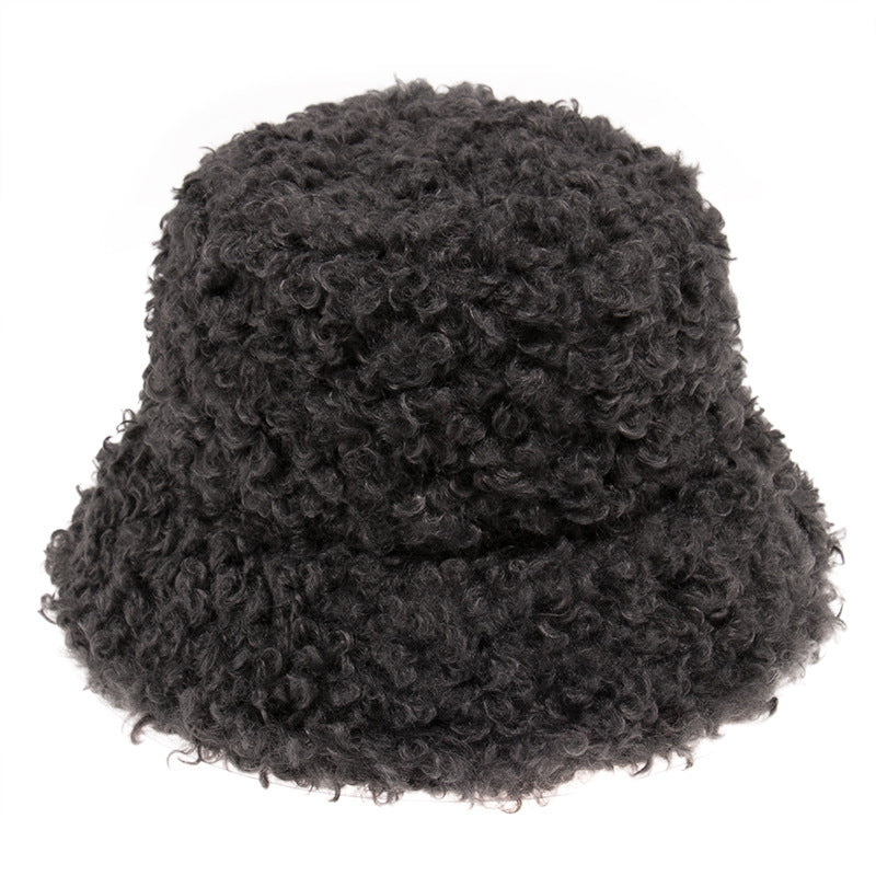 Lamb Wool Fisherman Hat Men Sunhat