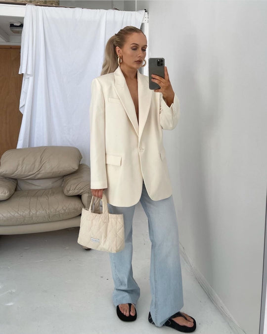 Senior Casual Suit Jacket Women All-match Texture