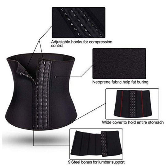 Men's Back Support Neoprene Gym Training Three Breasted Plastic Belt