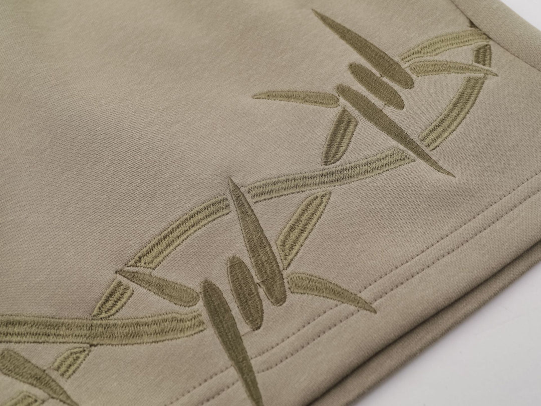 Sports Shorts Men And Women Thorns Embroidery Knitted Sweatpants
