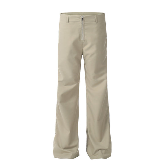 Solid Color Casual Wide-leg Trousers Men