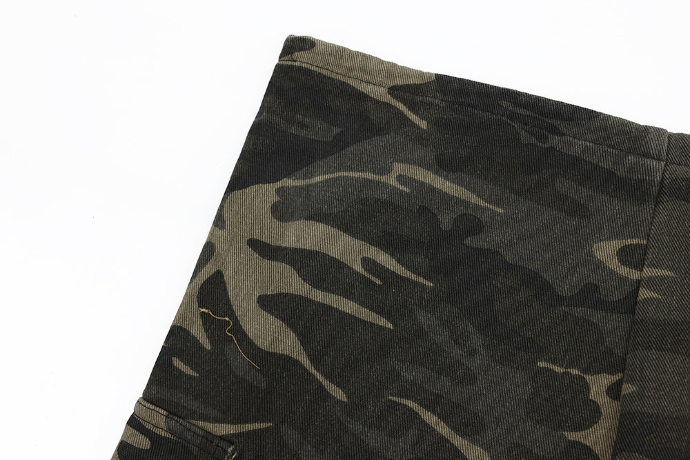American Camouflage Workwear Straight-leg Trousers Men