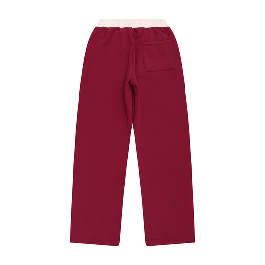 Color Matching Straight Casual Trousers For Men