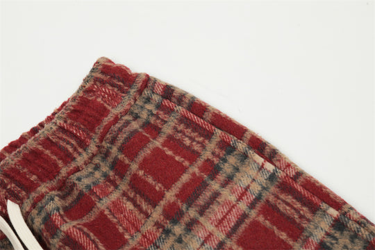 Fashion Personality Plaid Casual Trousers Men