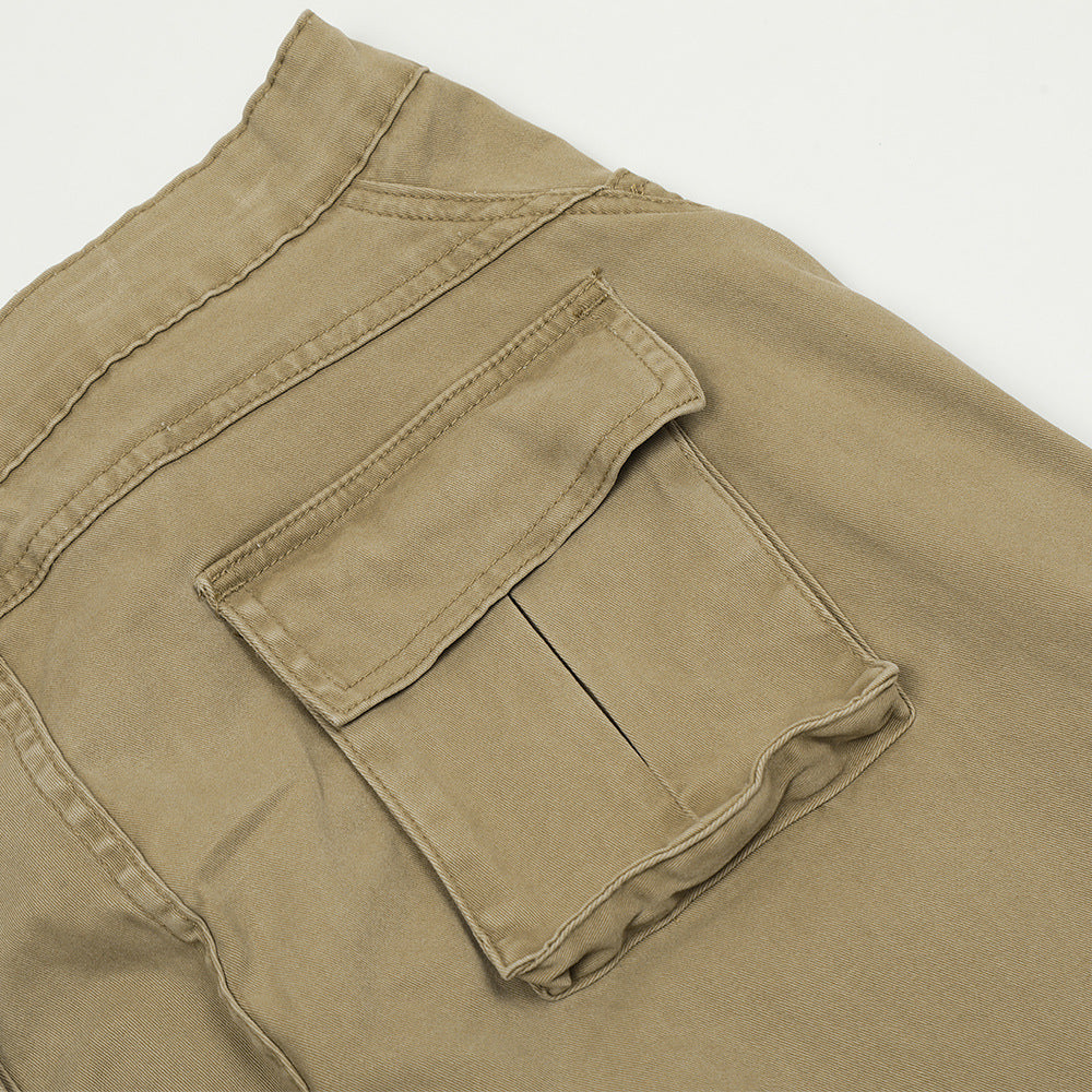 Multi-pocket Denim Straight-leg Trousers Men