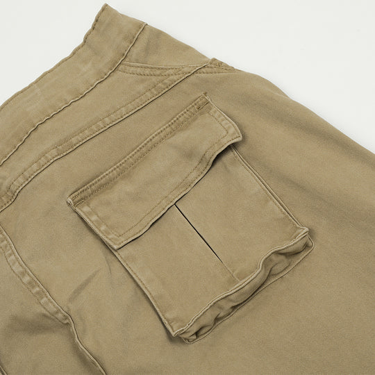Multi-pocket Denim Straight-leg Trousers Men