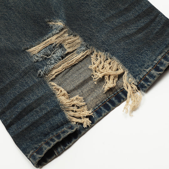 Fashion Straight Denim Trousers Hip Hop Men