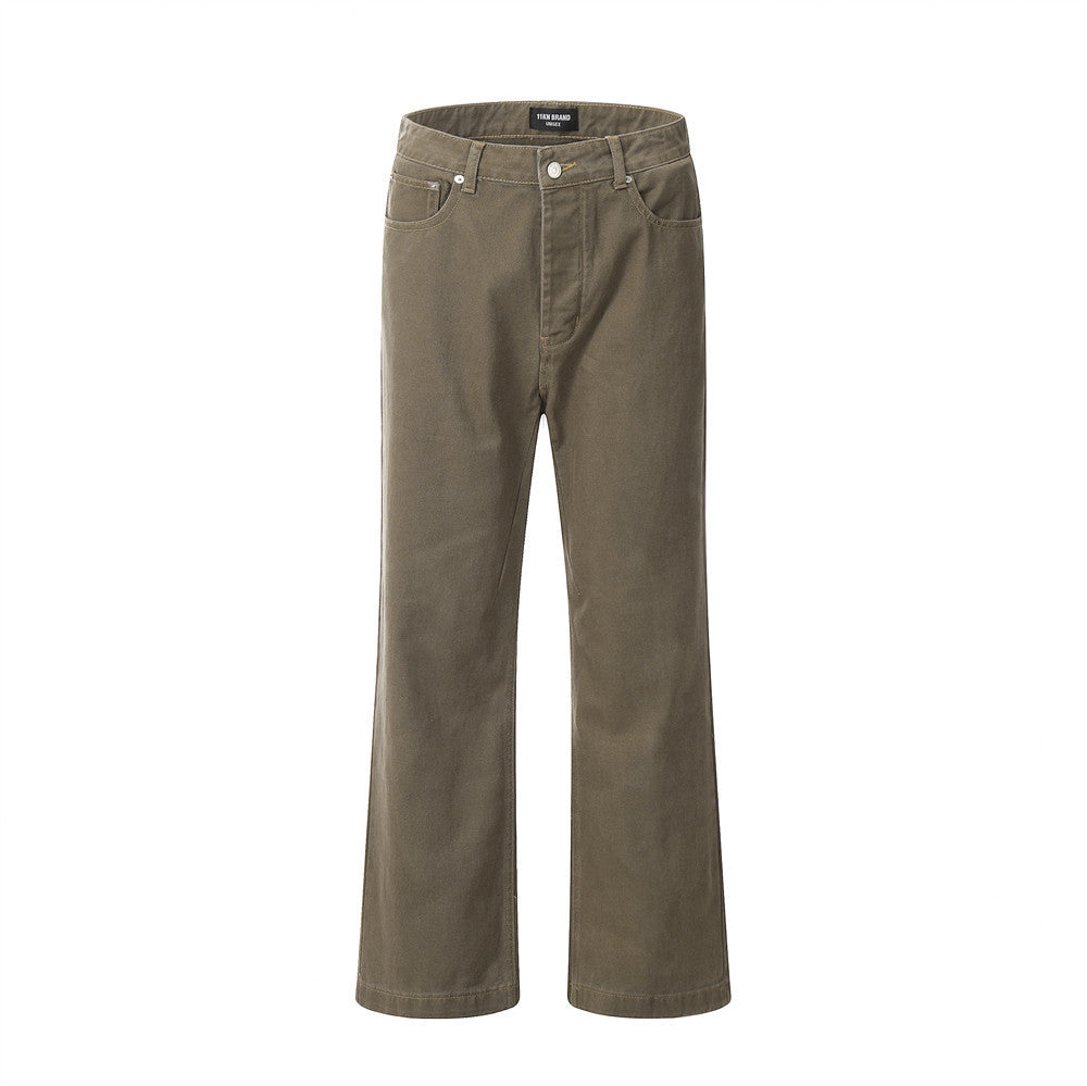 Fashion Denim Straight-leg Trousers Men