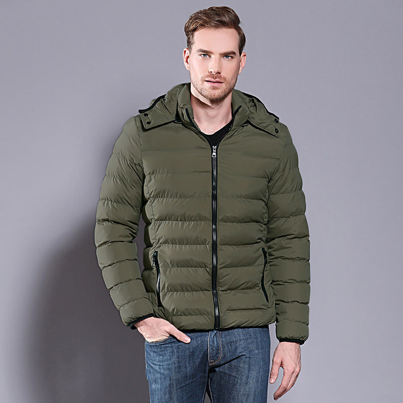 Winter Hooded Down Cotton Padded Jacket Male