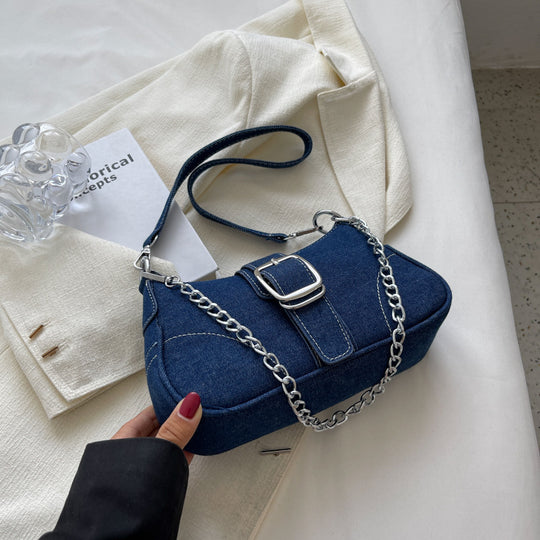 Women's Fashion High-end Canvas Chain Crossbody Bag