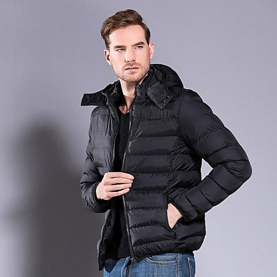 Winter Hooded Down Cotton Padded Jacket Male