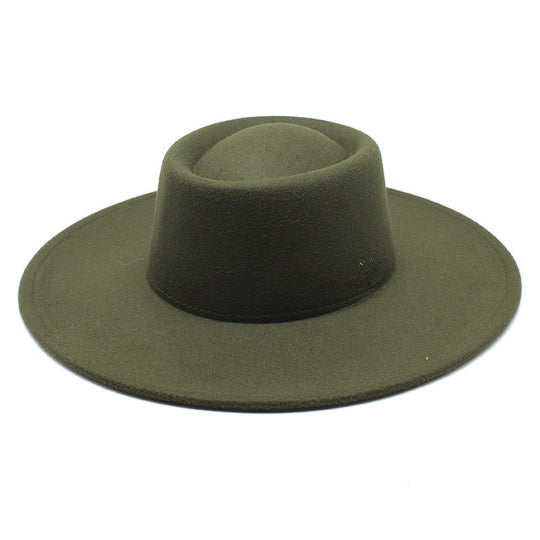 Men And Women Fashion Simple Felt Bowler Hat