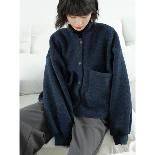 Woolen Jacket Women Korean Style Wild Loose Casual Short