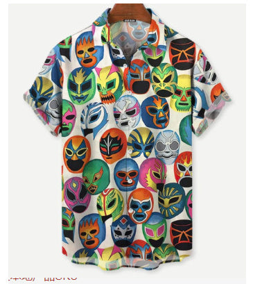 Summer Casual Fruit Print Hawaiian Shirt For Men