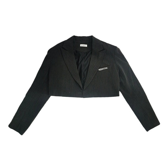 Dark Gray Short Suit Jacket Women Spring New