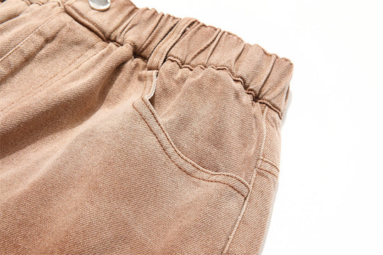 Gradient Hanging Dyed Denim Loose Shorts Men