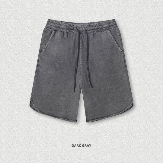 Washed Old Youth Couple Workout Sports Men Casual Shorts
