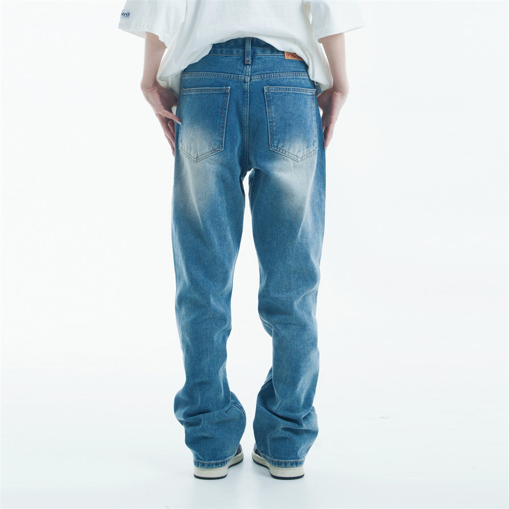 Denim Straight-leg Trousers Men And Women