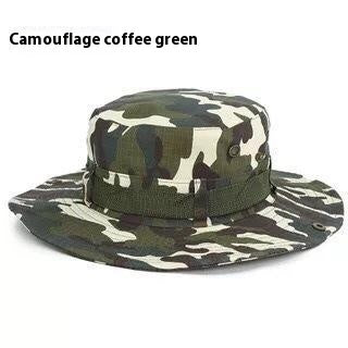 Boonie Hat Beige Broad-brimmed Hat Checked Cloth Men Women Mountaineering Outdoor Double-sided