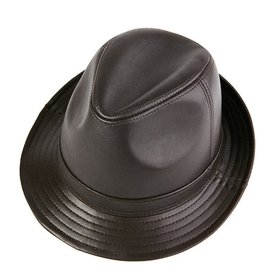 Real Sheepskin Hat Men Autumn And Winter Retro Gentleman