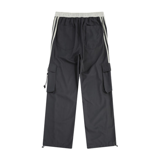 Contrast Color Overalls Casual Trousers For Men