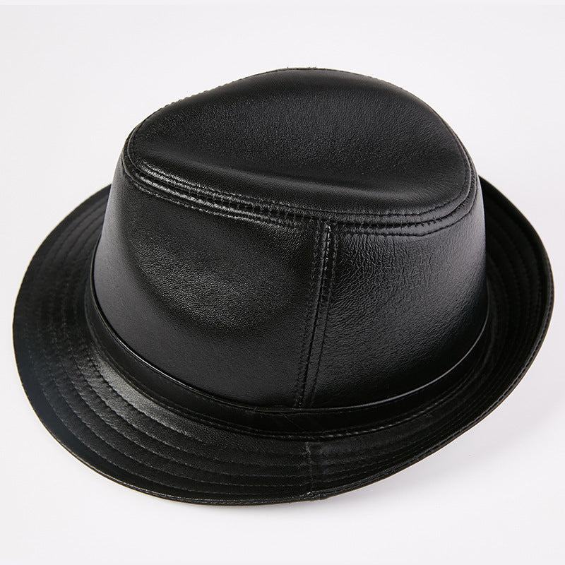 Real Sheepskin Hat Men Autumn And Winter Retro Gentleman