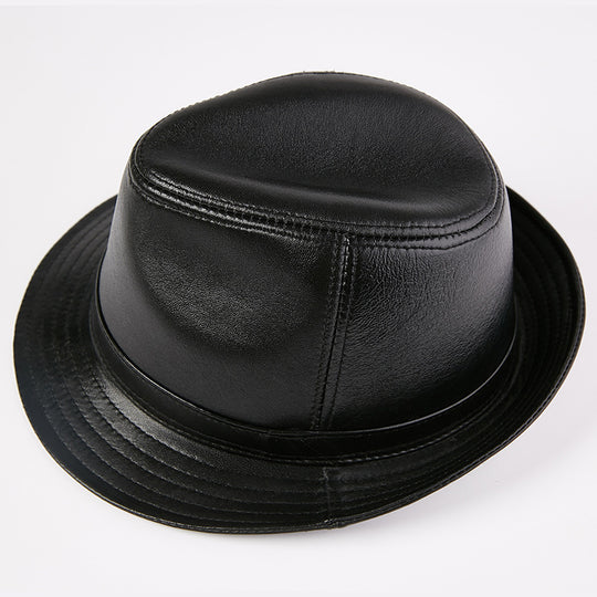 Real Sheepskin Hat Men Autumn And Winter Retro Gentleman