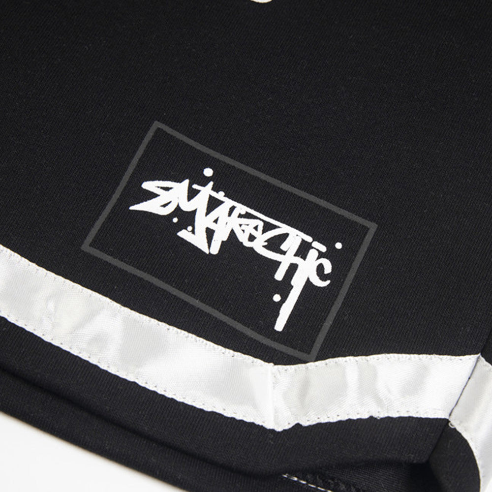 Gothic Lettered Casual Shorts For Men And Women