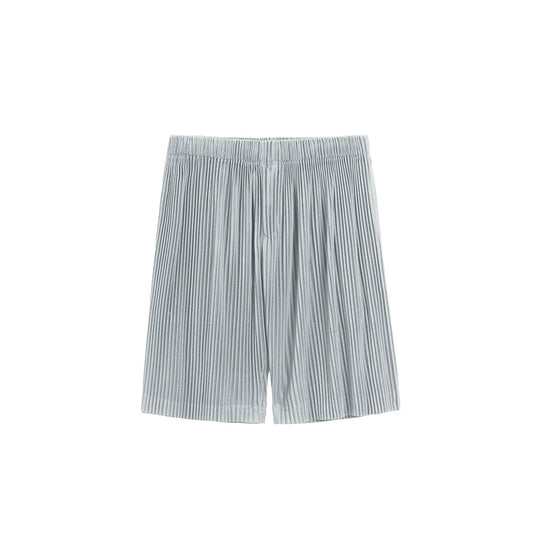 Thin Loose Casual Pants Pleated Elastic Waist Shorts For Men