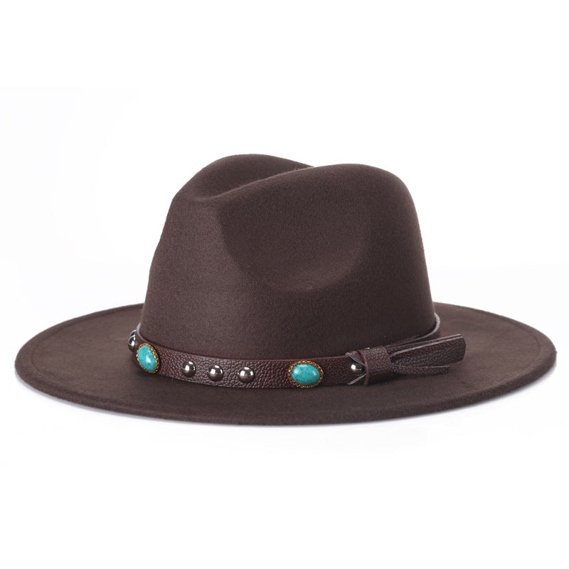 New Fashion Woolen Top Hat Jazz Hat For Men