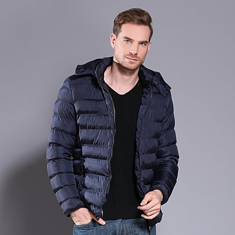 Winter Hooded Down Cotton Padded Jacket Male