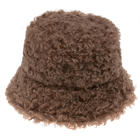 Lamb Wool Fisherman Hat Men Sunhat