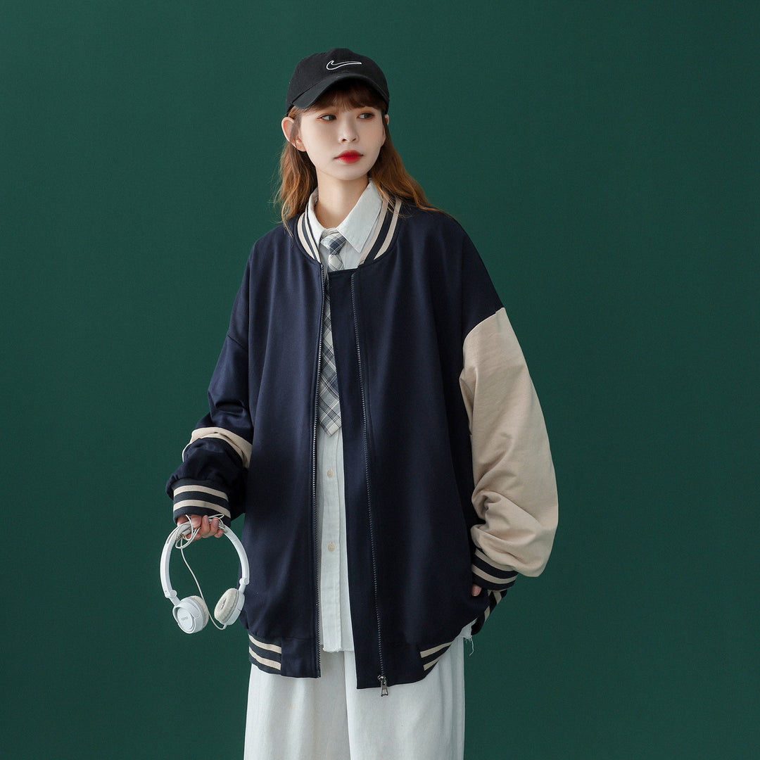 Baseball Uniform Women Original Niche Design Sense Sweater Jacket