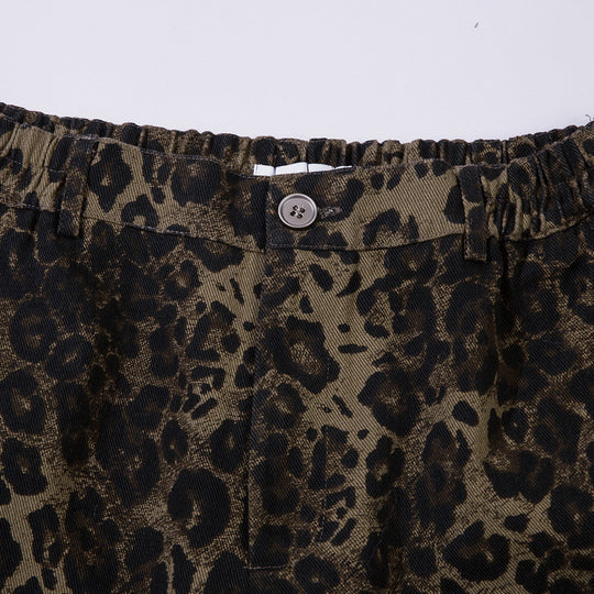 Leopard Camouflage Workwear Shorts Men