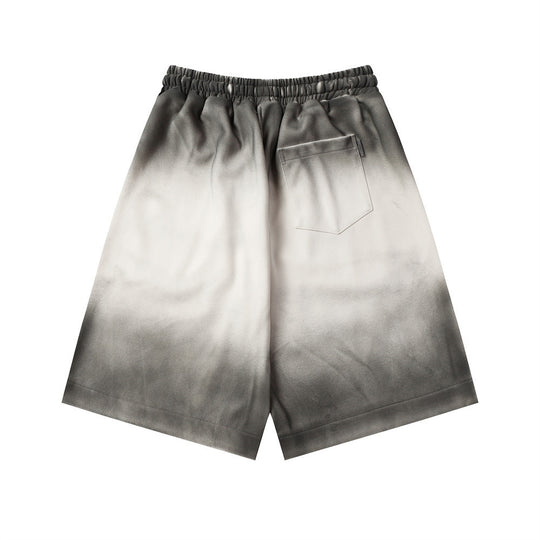 Fashion Gradient Tie-dye Loose Shorts Men
