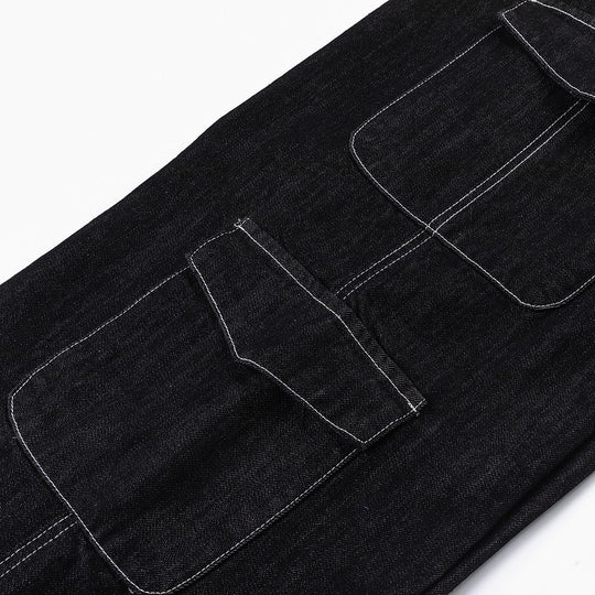 Stylish Multi-pocket Denim Trousers For Men